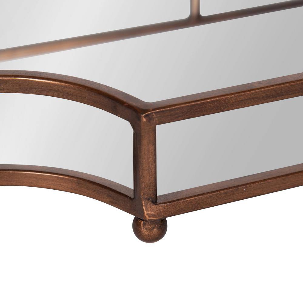 Kate and Laurel Ciel 2.50 in. H x 18.75 in. W Bronze Decorative Tray