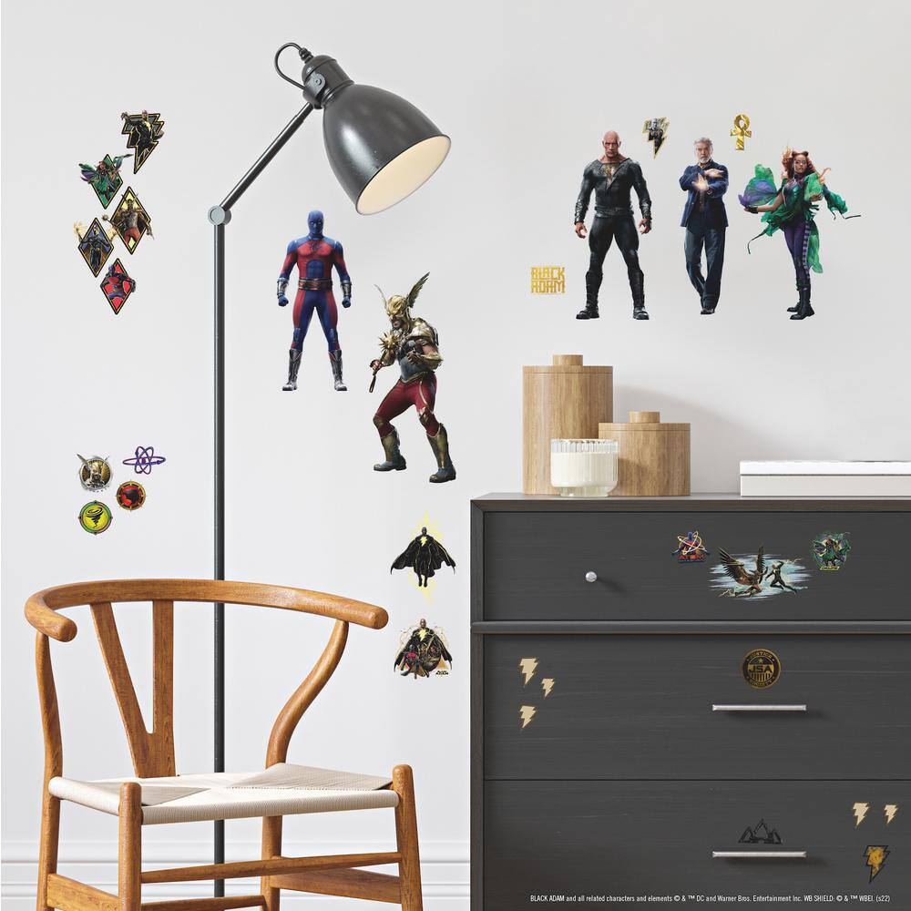 RoomMates Black Adam Yellow Peel and Stick Wall Decals