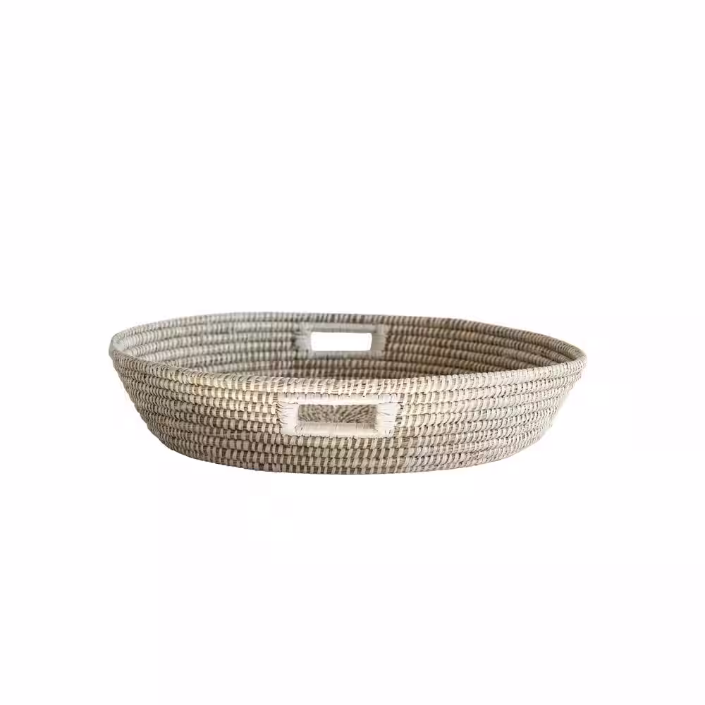 Storied Home Grass Handwoven Decorative Basket