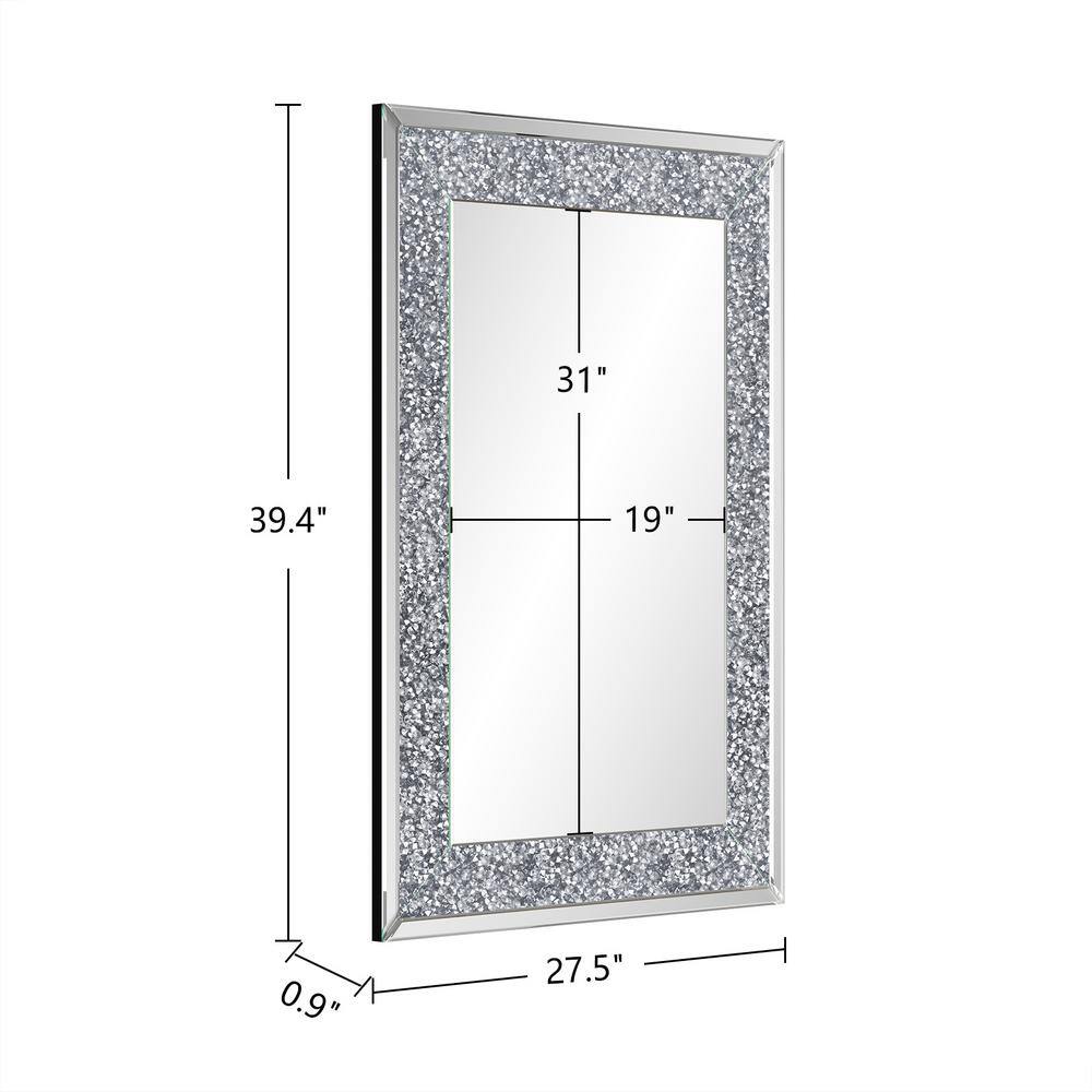 KOHROS 32 in. x 47 in. Modern Rectangle Framed Decorative Mirror
