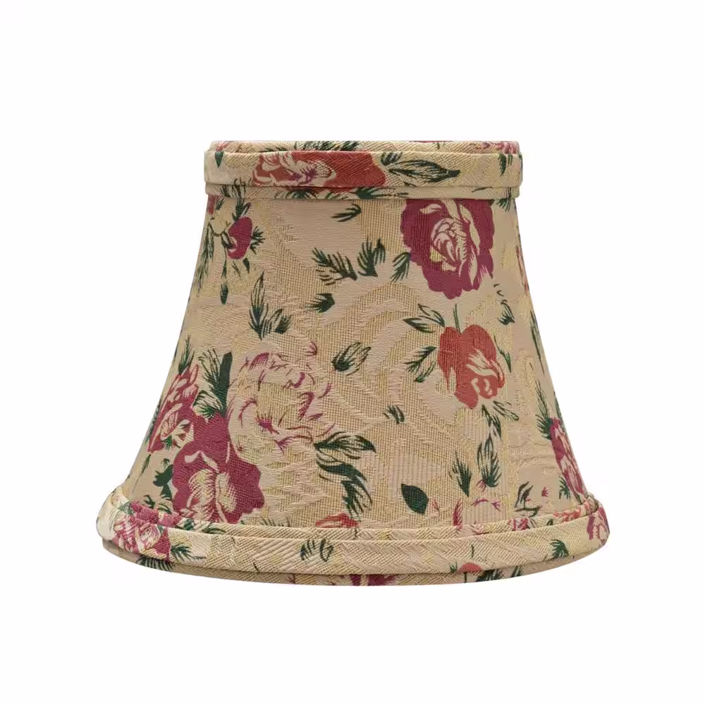 Aspen Creative Corporation 5 in. x 4 in. Floral Print Bell Lamp Shade (5-Pack)