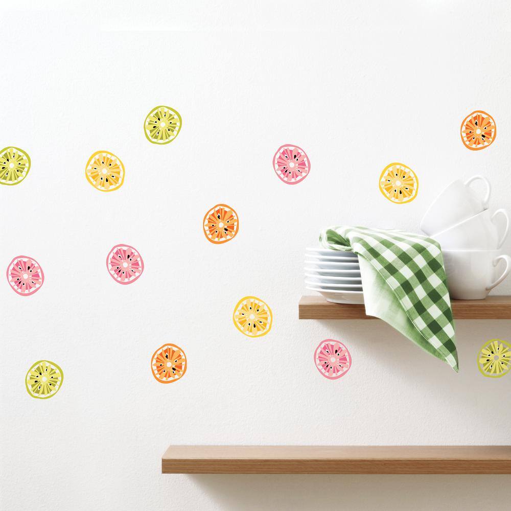 RoomMates Jane Dixon Citrus Fruit Multi-Colored Vinyl Wall Decal
