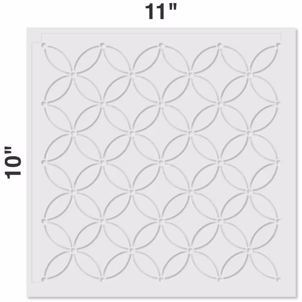 Designer Stencils Interlocking Circles All Over Stencil and Free Bonus Stencil