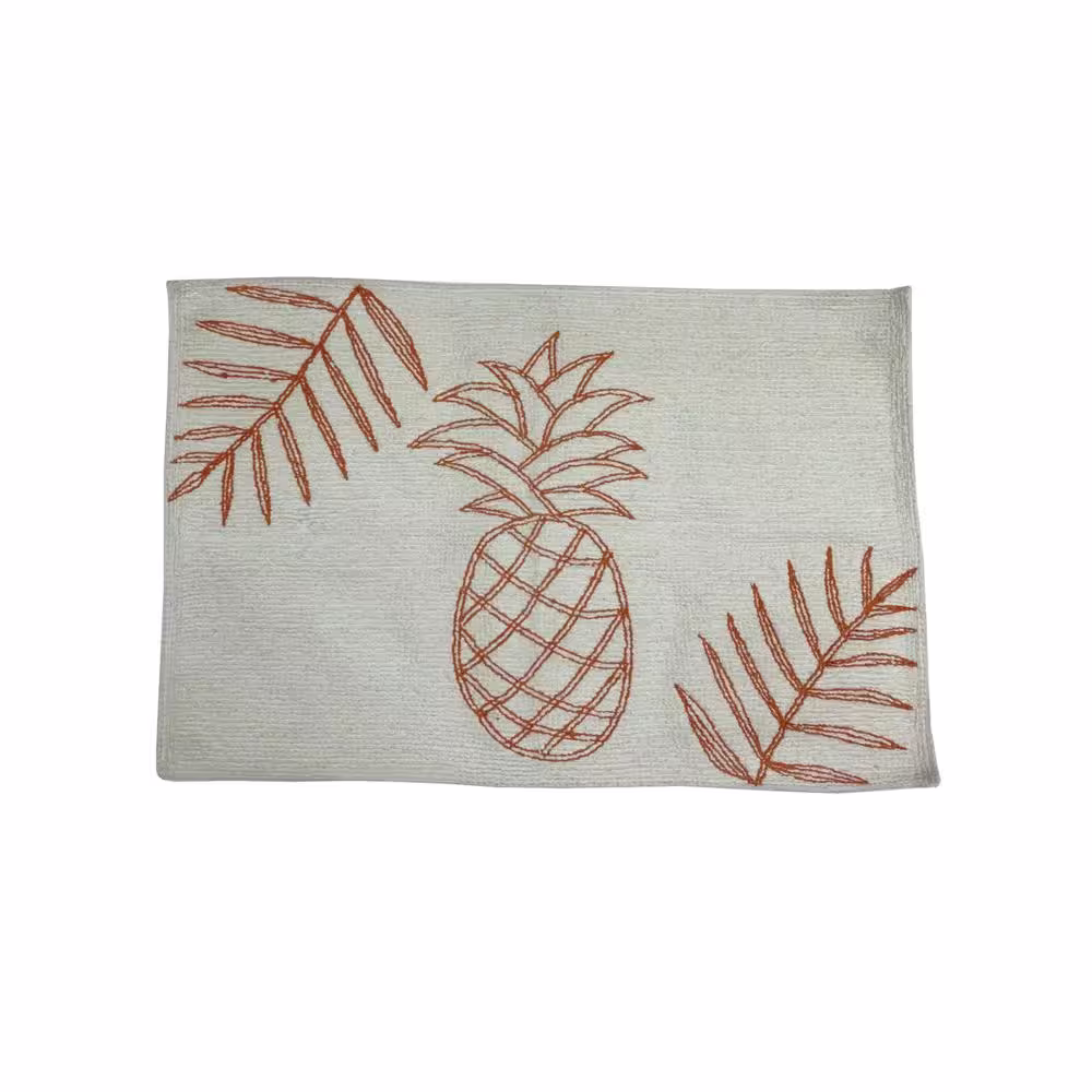 Tommy Bahama Batik Pineapple Orange Cotton 20 in. x 30 in. Rug