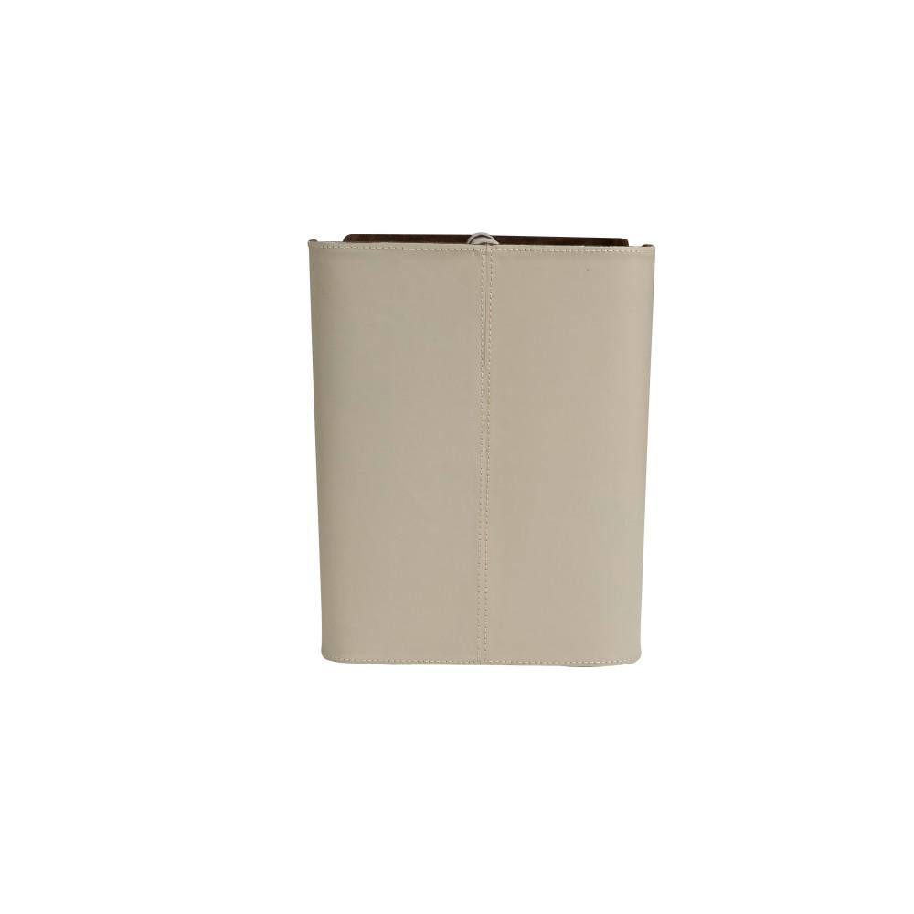 Litton Lane Light Gray Standing Magazine Holder with Divided Inside