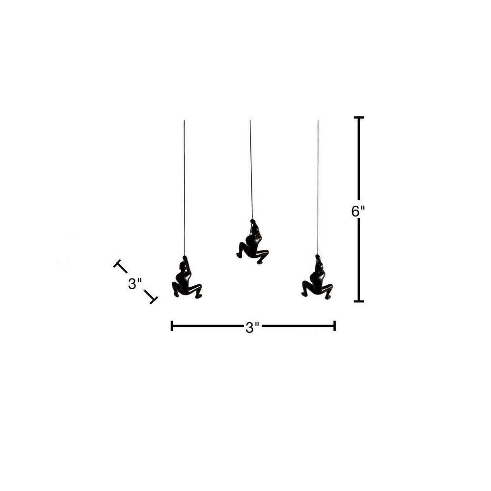 CLIMBING MAN WALL ART Climbing Man Black Wall Art (3-Pack)