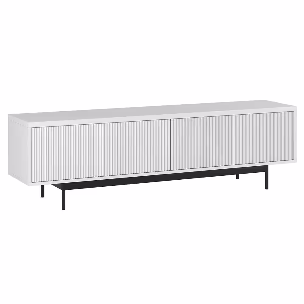 None Whitman 70 in. White Rectangular TV Stand fits TV's Up to 75 in.