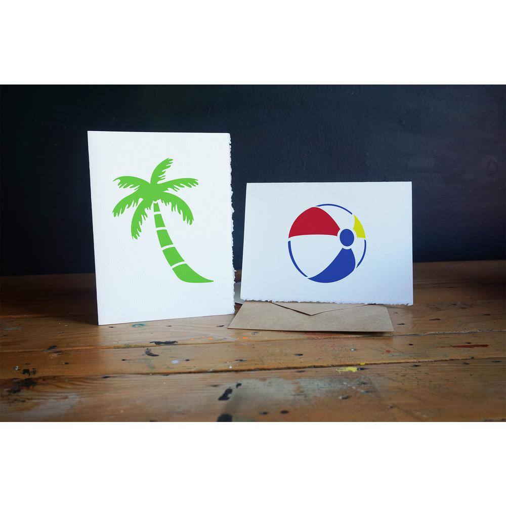 Stencil1 Beach Stencil (4-Pack)