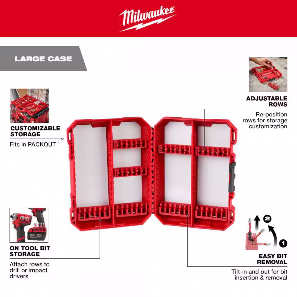 Milwaukee Customizable Small, Medium and Large Cases for Impact Driver