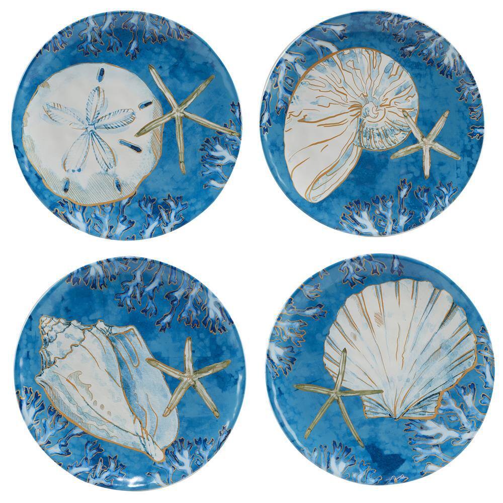 Certified International Playa Shells 16-Piece Earthenware Dinnerware Set (Service Set for 4)