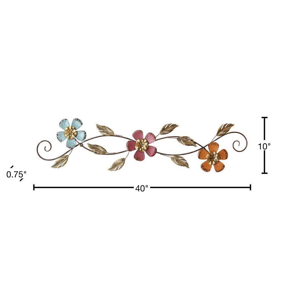 Stratton Home Decor Floral Scroll Wall Decor