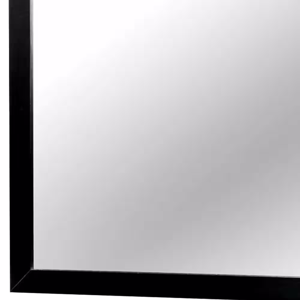 Benjara Medium Rectangle Black Modern Mirror (36 in. H x 40 in. W)