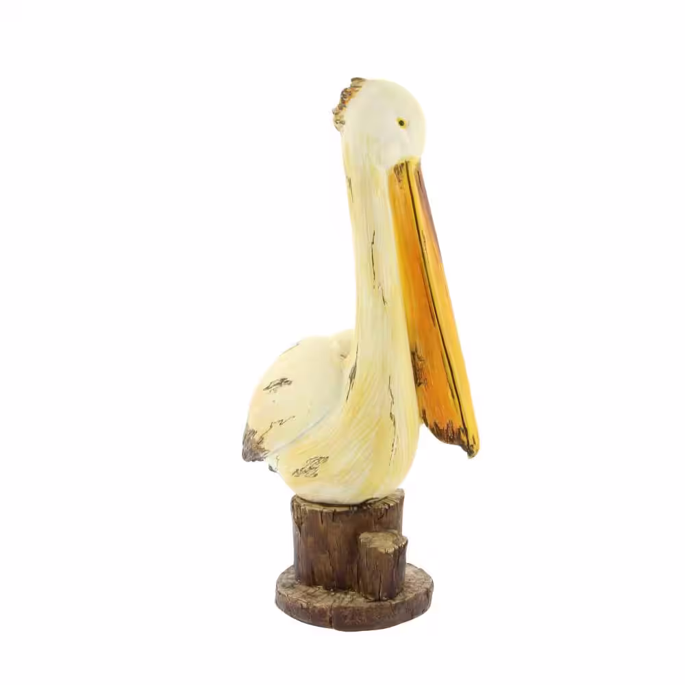 Litton Lane Cream Polystone Pelican Sculpture