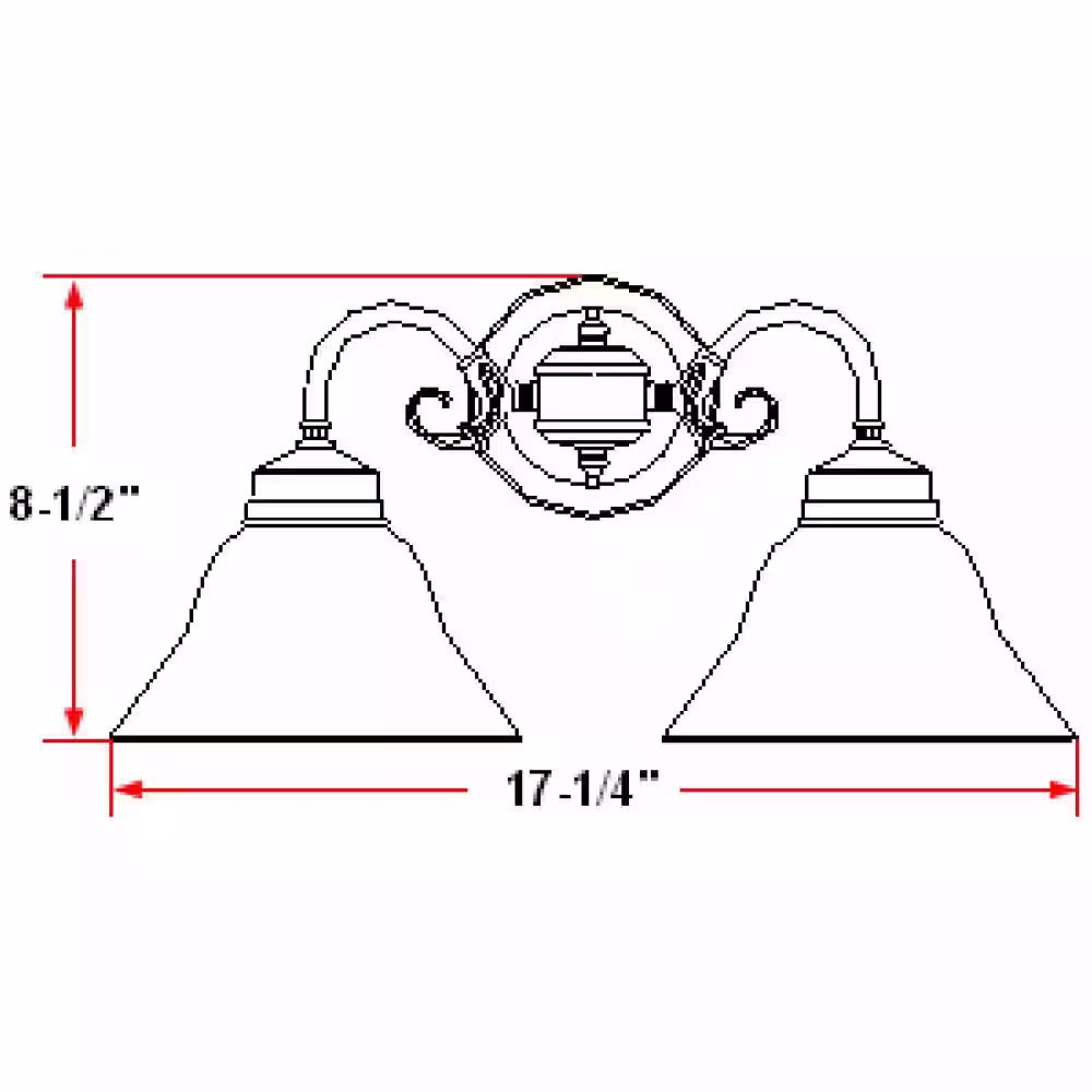 Design House Millbridge 2-Light Satin Nickel Sconce with Alabaster Glass Shade