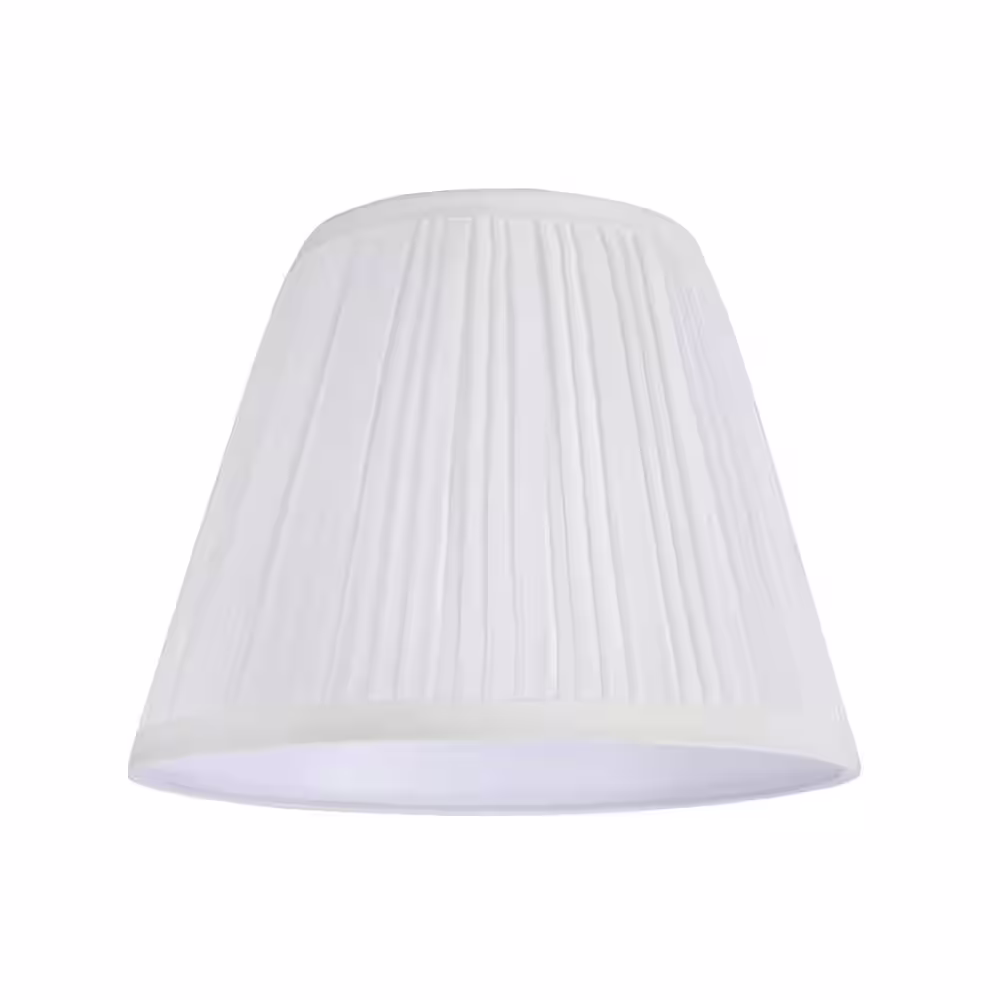 Aspen Creative Corporation 9 in. x 7 in. Off White Hardback Pleated Empire Lamp Shade