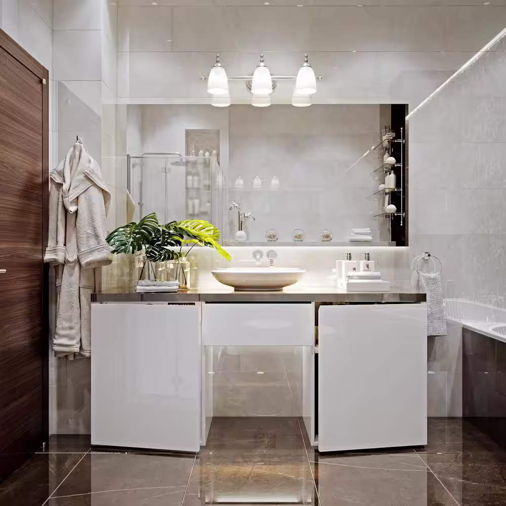 Globe Electric Diana 3-Light Satin Nickel Bath Vanity Light