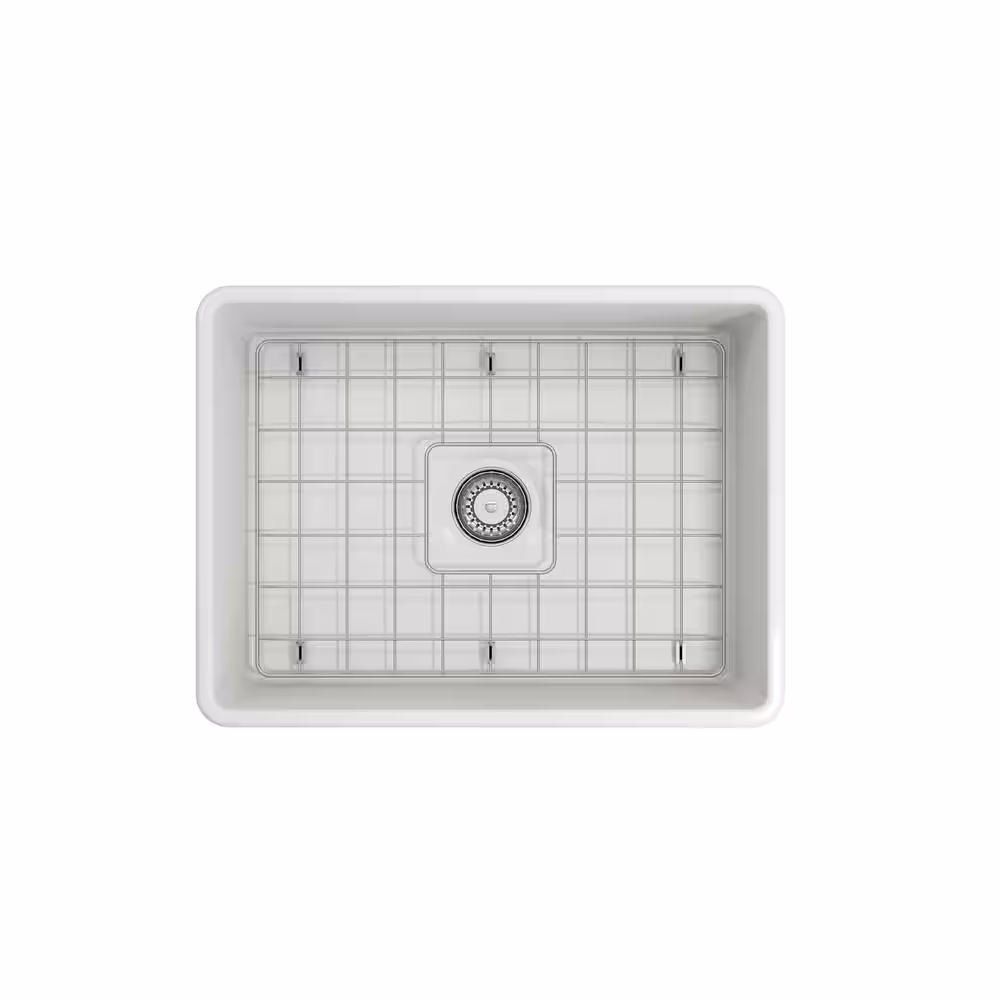 BOCCHI Stainless Steel Sink Grid for 24 in. 1137 Farmhouse Apron Front Fireclay Single Bowl Kitchen Sinks