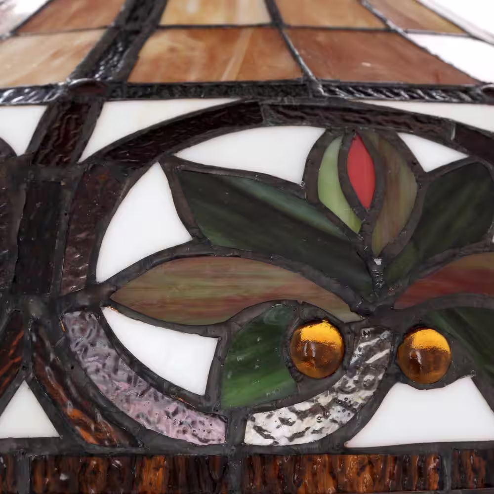 Serena D'italia Tiffany 2-Light Sunrise Bronze Pendant Hanging Lamp