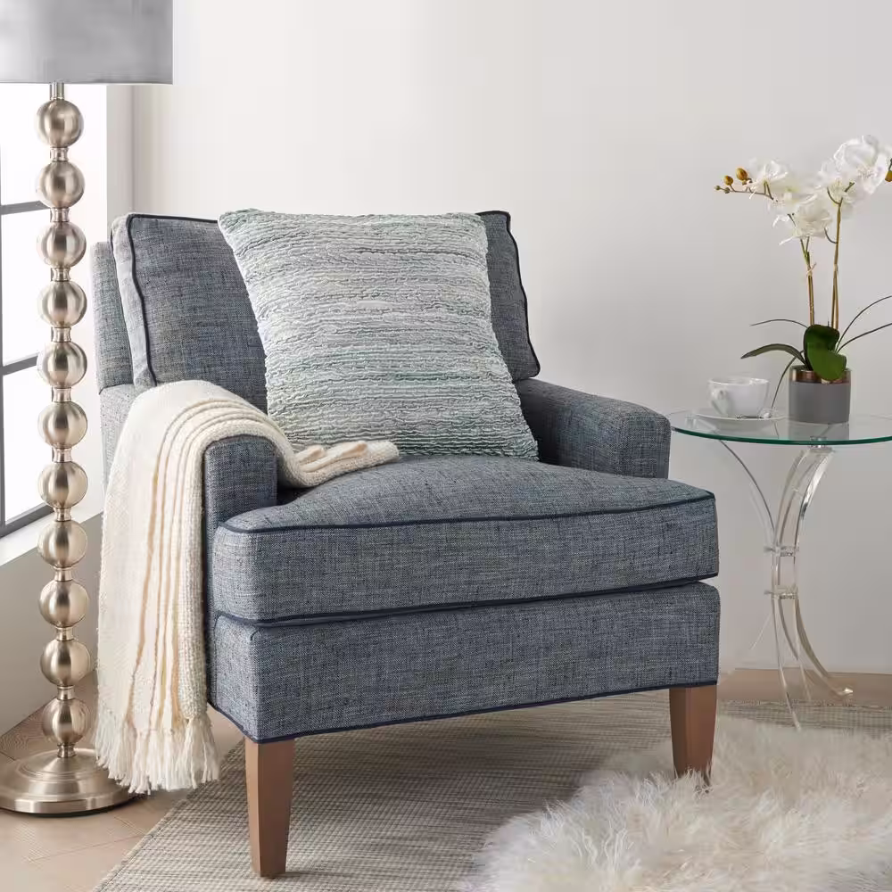 Mina Victory Lifestyles Seafoam Green 20 in. x 20 in. Throw Pillow