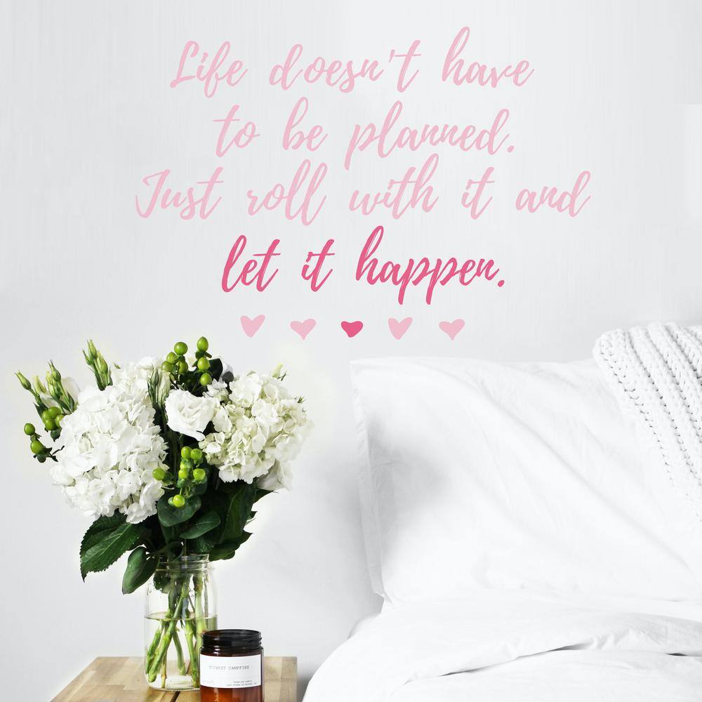 RoomMates Pink Netflix Always and Forever, Lara Jean Quote Wall Decals