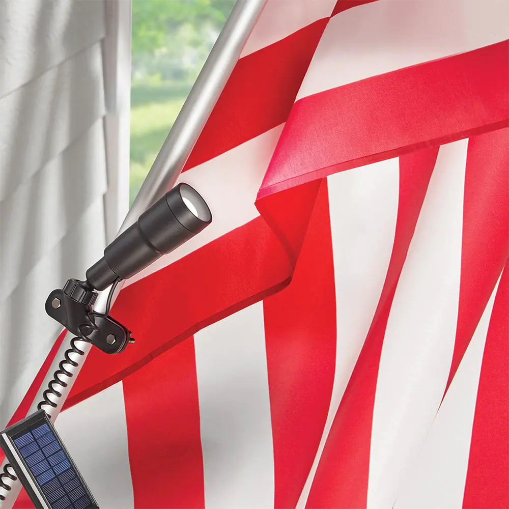 Hampton Bay Solar 50 Lumens Black Outdoor Integrated LED Flag Pole Light; Weather/Water/Rust Resistant