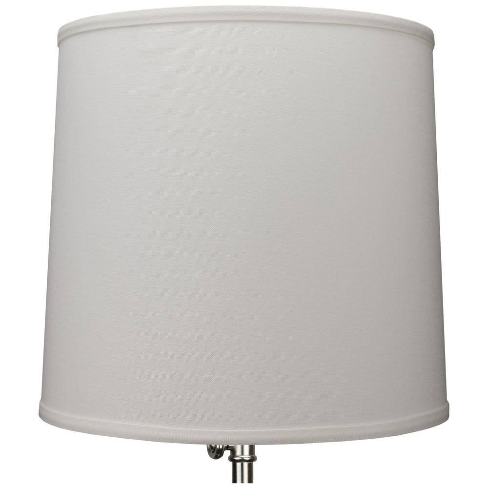 FenchelShades.com 12 in. Top Diameter x 13 in. Bottom Diameter x 12 in. Slant Linen Cream Empire Lamp Shade