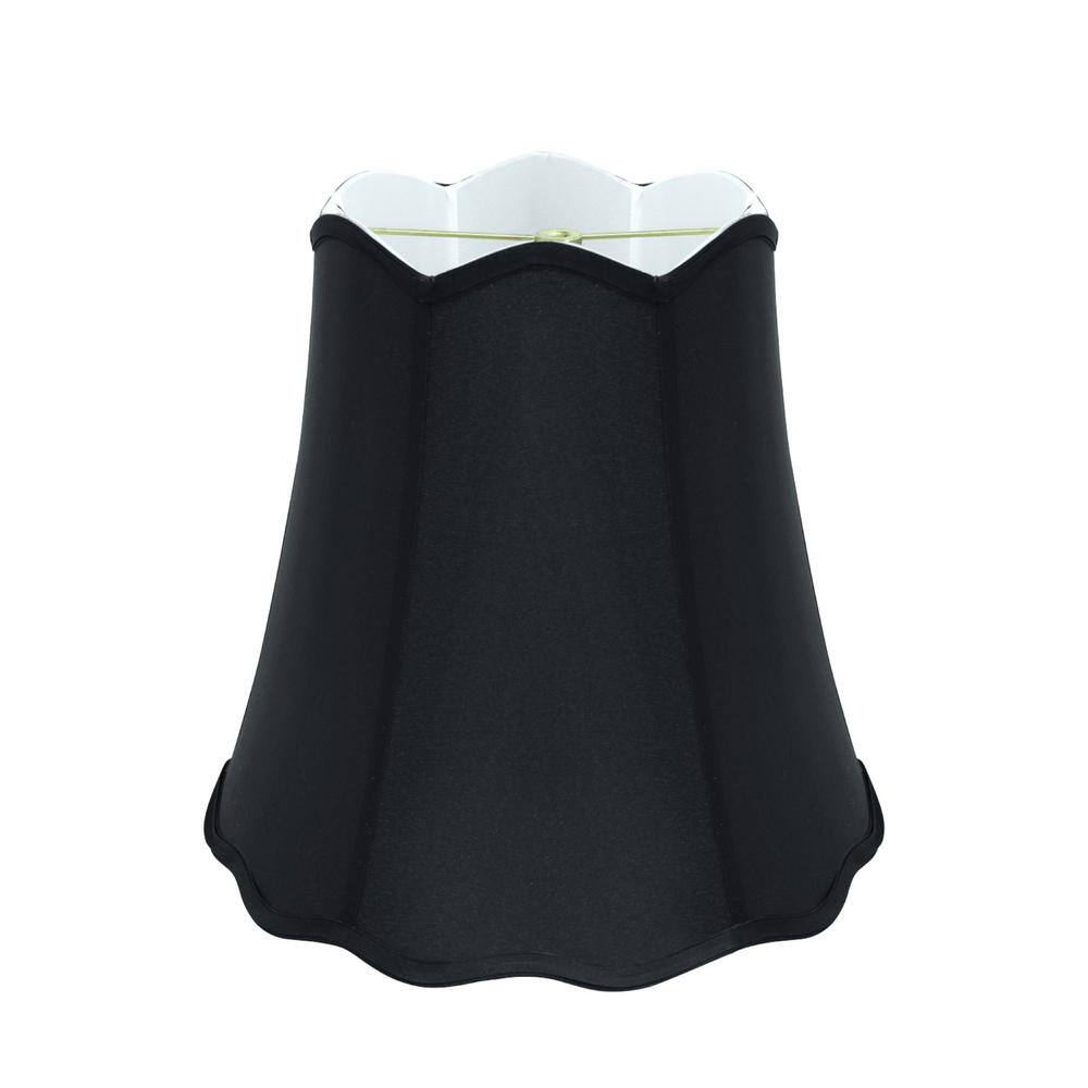 Aspen Creative Corporation 16 in. x 15 in. Black Scallop Bell Lamp Shade