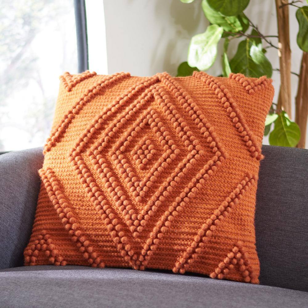 SAFAVIEH Eira Rust 20 in. X 20 in. Throw Pillow