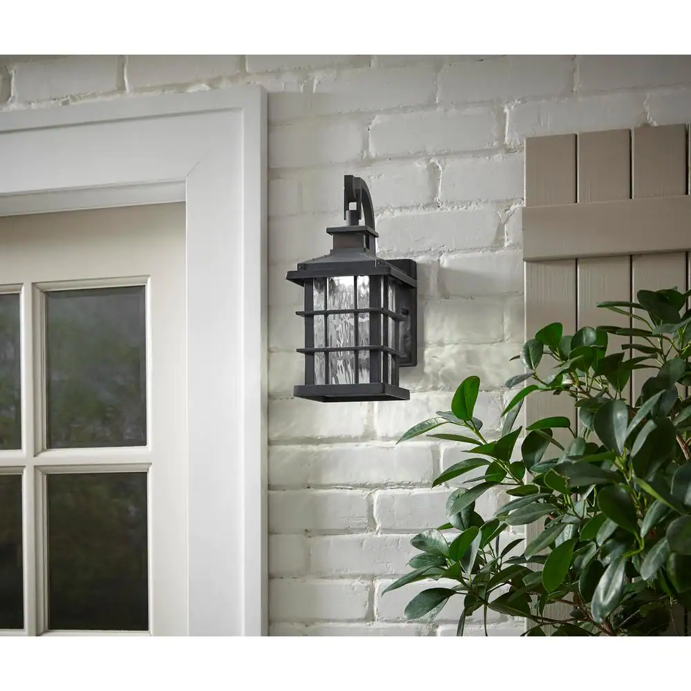 Home Decorators Collection Summit Ridge Zinc Motion Sensor Integrated LED Outdoor Wall Lantern Sconce