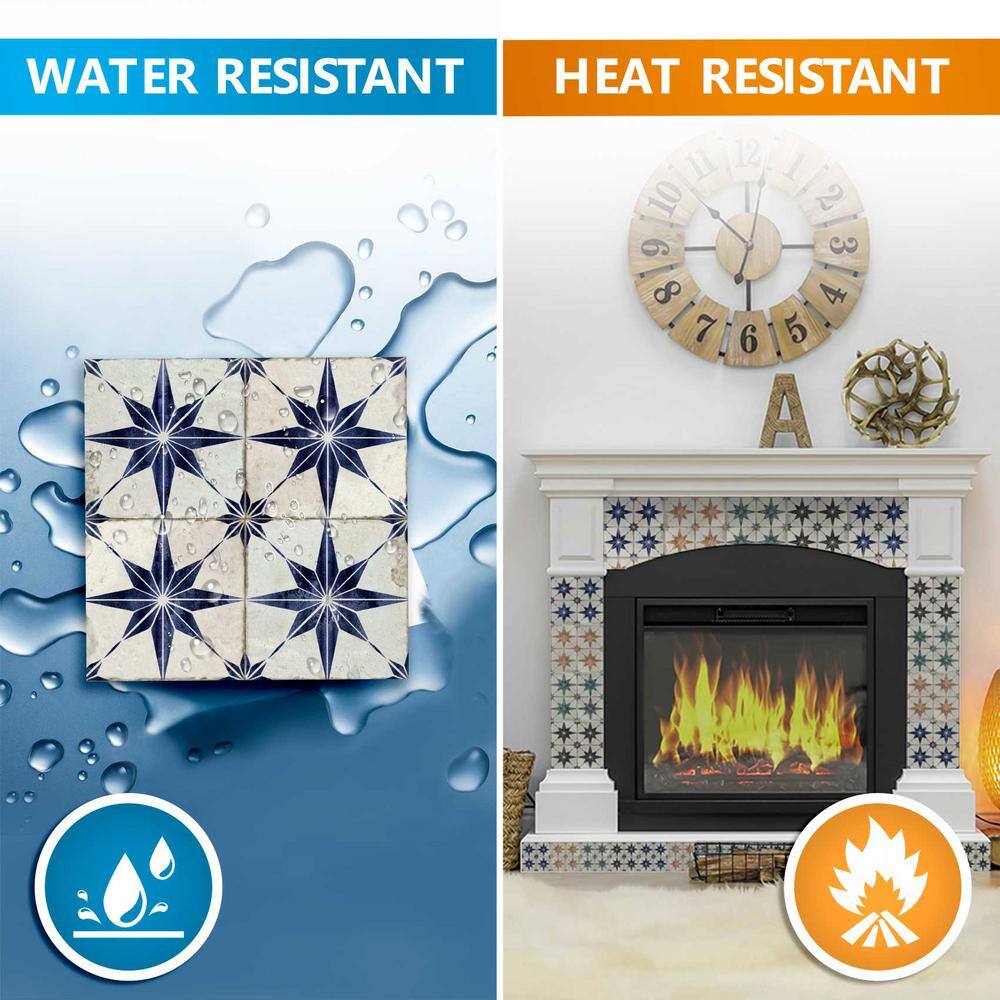 None Blue B91 4 in. x 4 in. Vinyl Peel and Stick Tile (24-Tiles, 2.67 sq. ft./Pack)