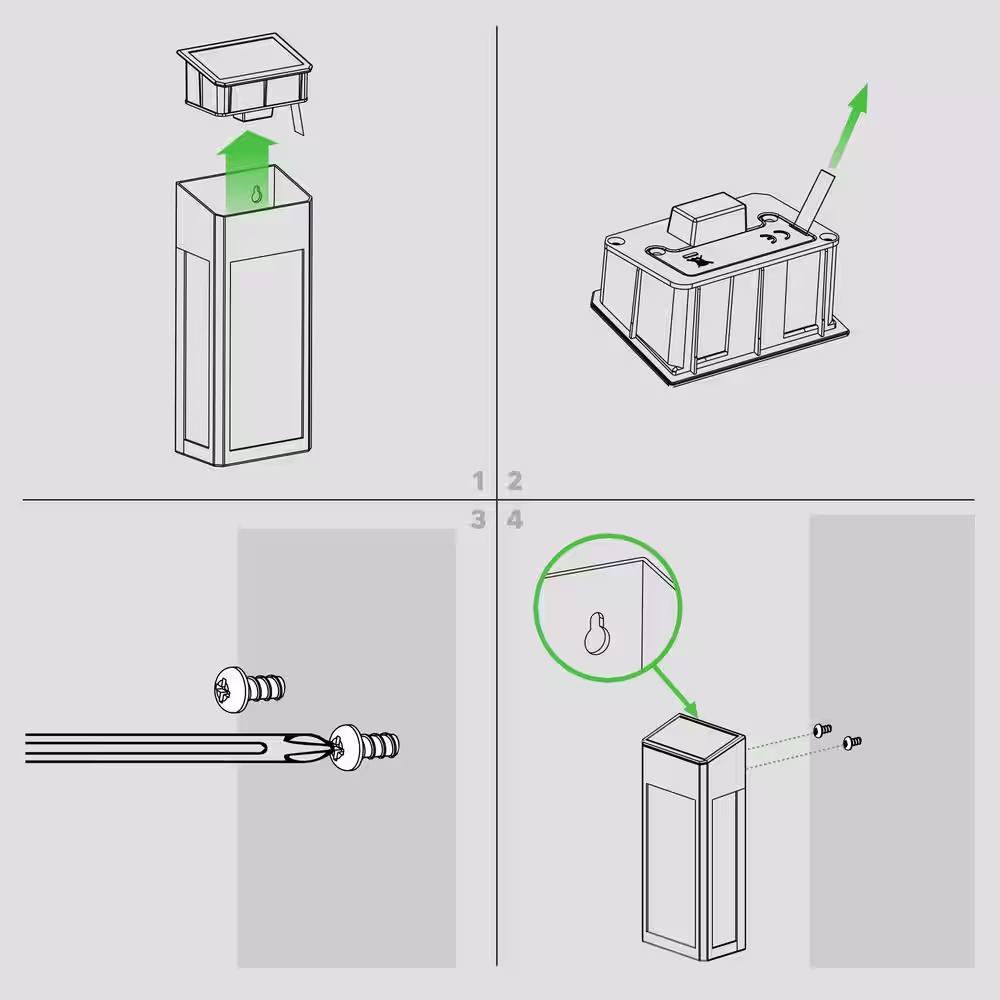 CLASSY CAPS Lancaster 4 Lights Black Cast Aluminum Solar Integrated LED Outdoor Wall Mount Sconce 2700K (4-Pack)