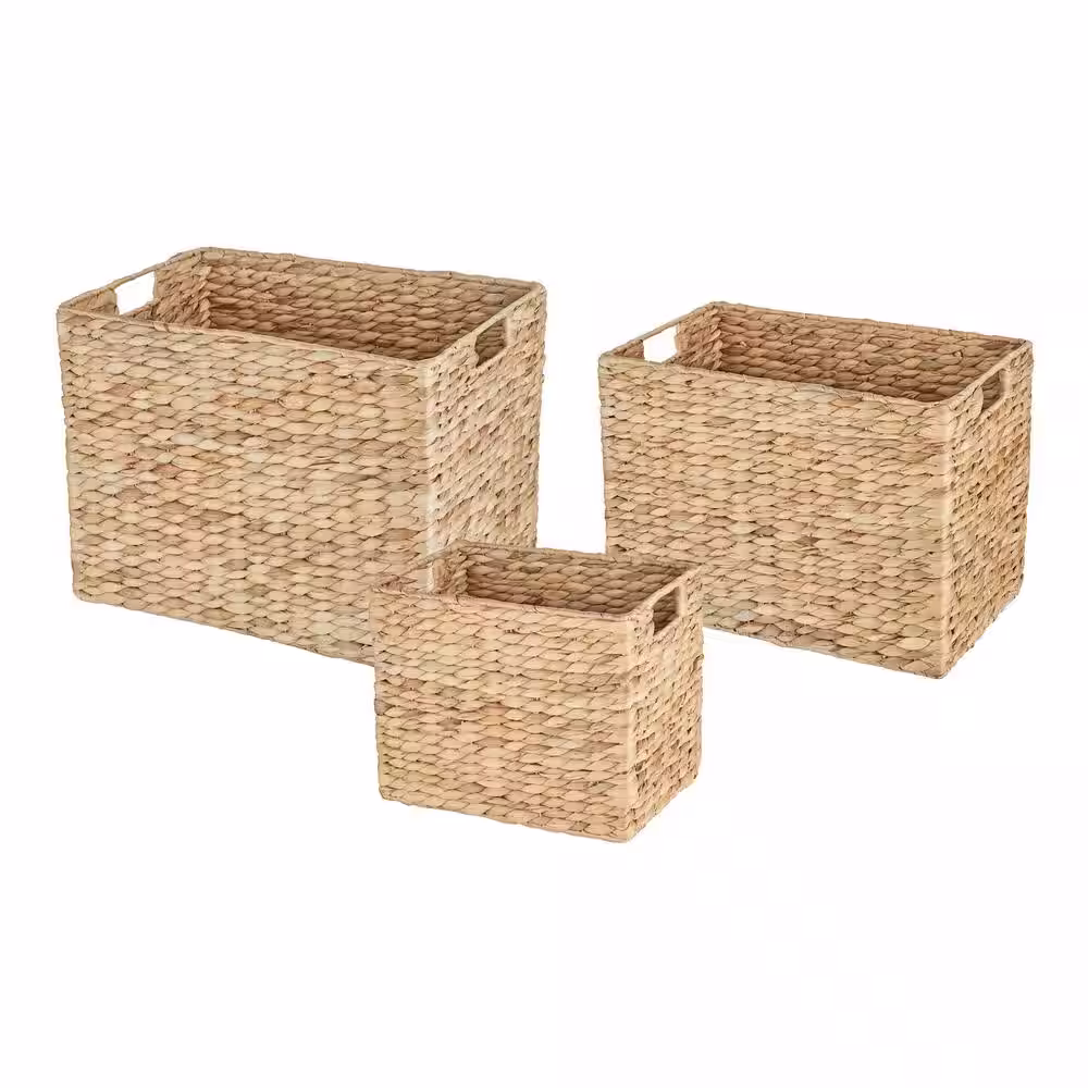 StyleWell Rectangular Wicker Storage Baskets (Set of 3)