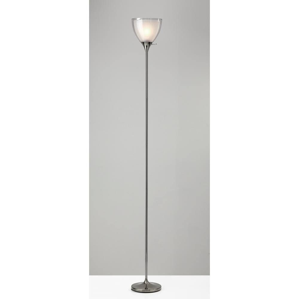 Adesso Presley 72 in. Nickel Floor Lamp