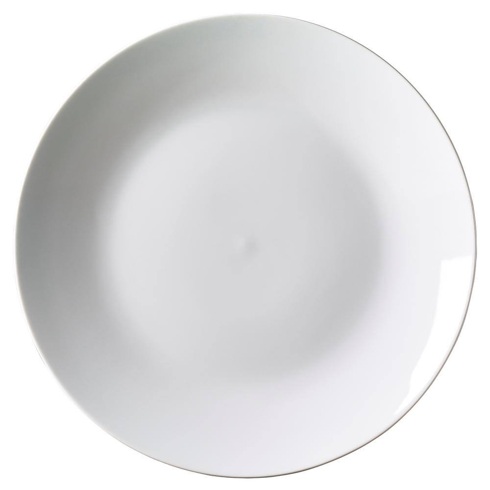 Tabletops Gallery Stoneware White Round Salad Plates (Set of 10)