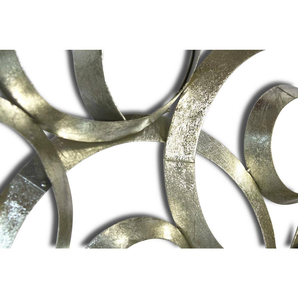 Classy Art Modern Abstract Silver Wall Art Metal Mixed Media Wall Art