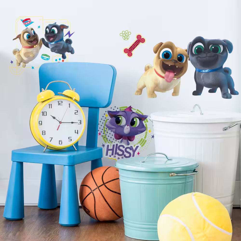RoomMates Blue and Brown and Red and Yellow Puppy Dog Pals Wall Decals