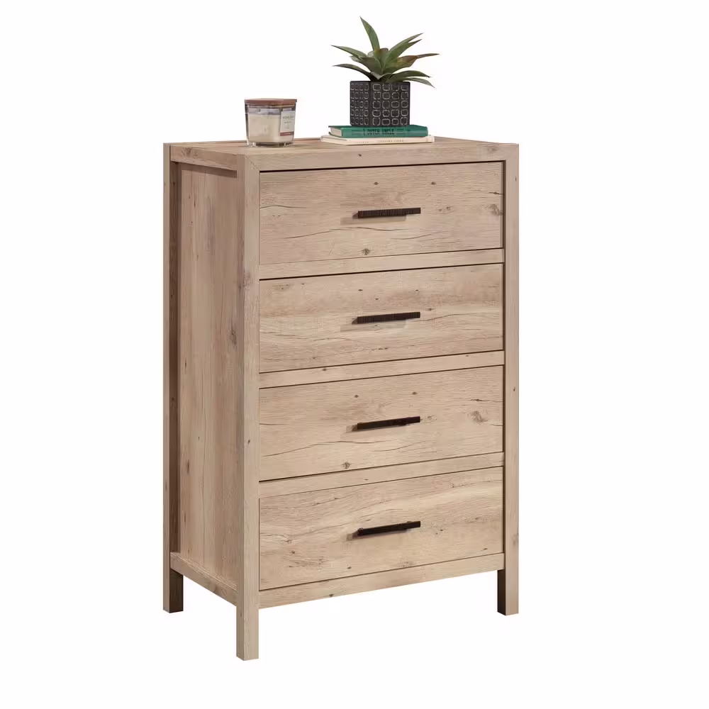 SAUDER Pacific View 4-Drawer Prime Oak Chest of Drawers 44.213 in. x 28.78 in. x 17.48 in.