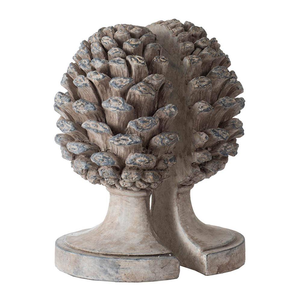 A & B Home Gray Wood Food & Beverage Bookends (Set of 2)