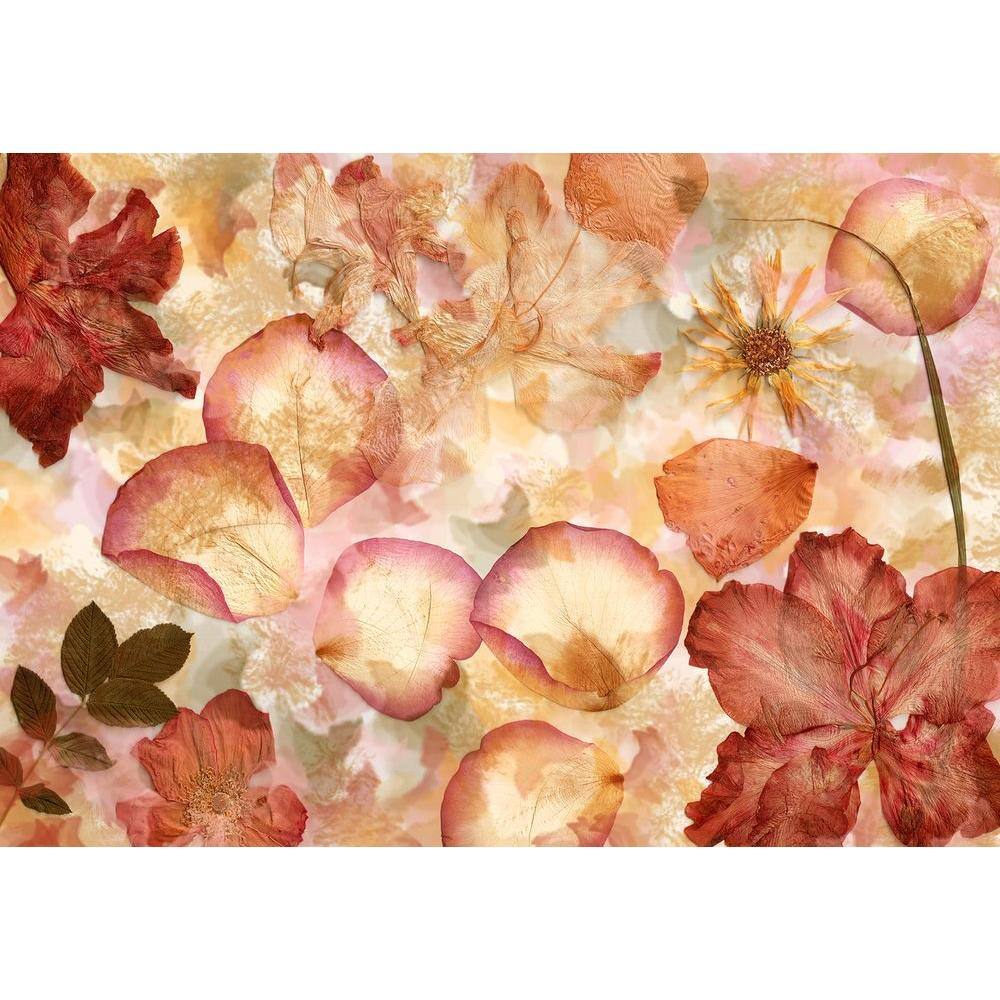 Ideal Decor 144 in. W x 100 in. H Dried Flowers Wall Mural