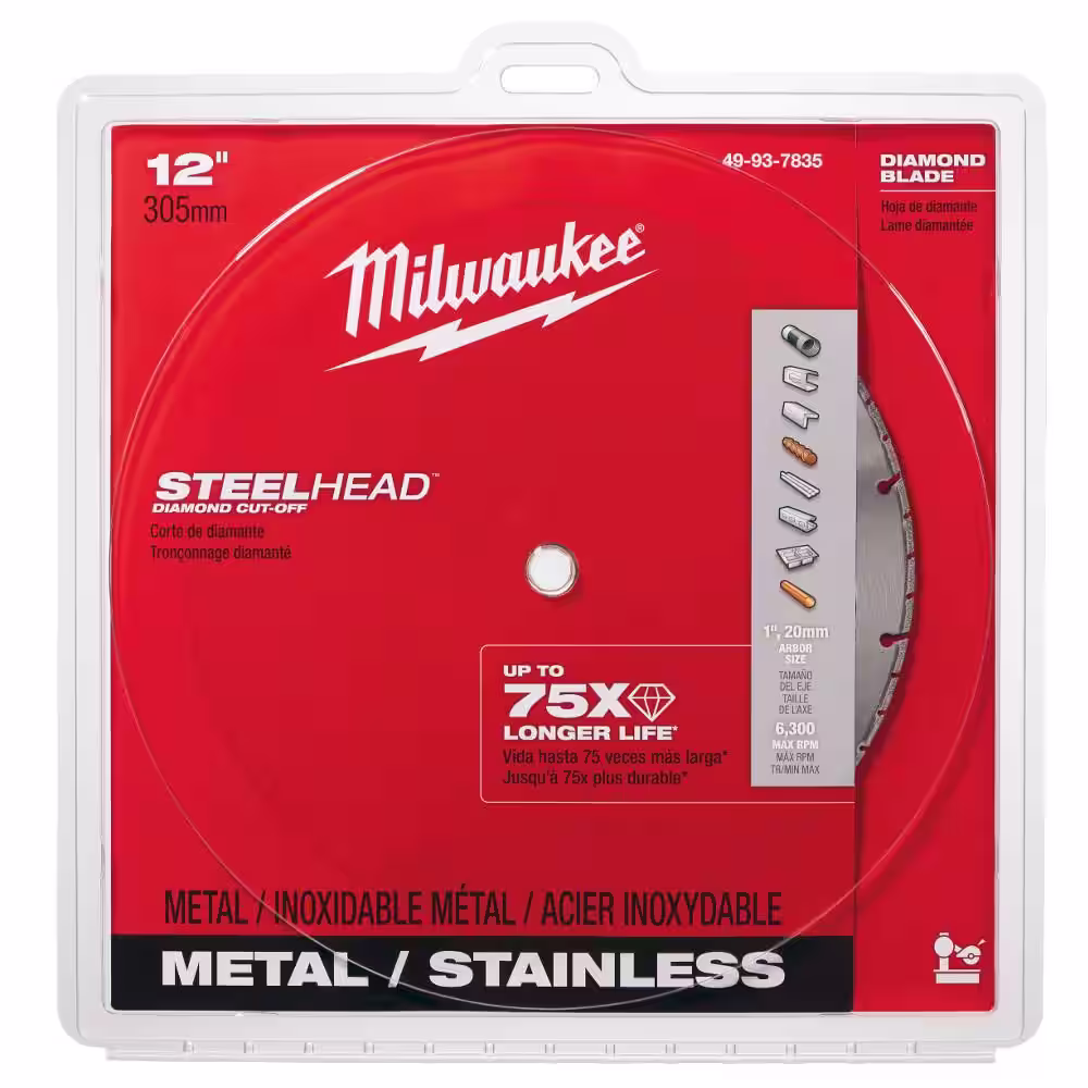 Milwaukee 12 in. Steelhead Diamond Cut Off Blade