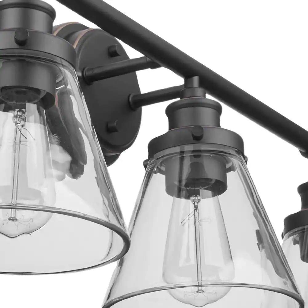 Globe Electric Parker 3-Light Oil Rubbed Bronze 5-Piece All-In-One Bath Light Set