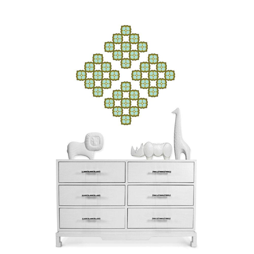 WallPOPs Elephant Paisley Blox Metallic Matte Wall Decals