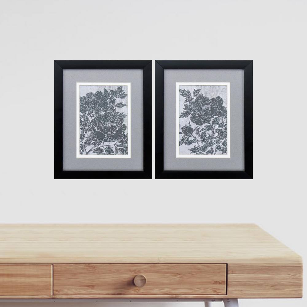 HomeRoots Victoria 9 in. x 11 in. Black/Grey Gallery Frame