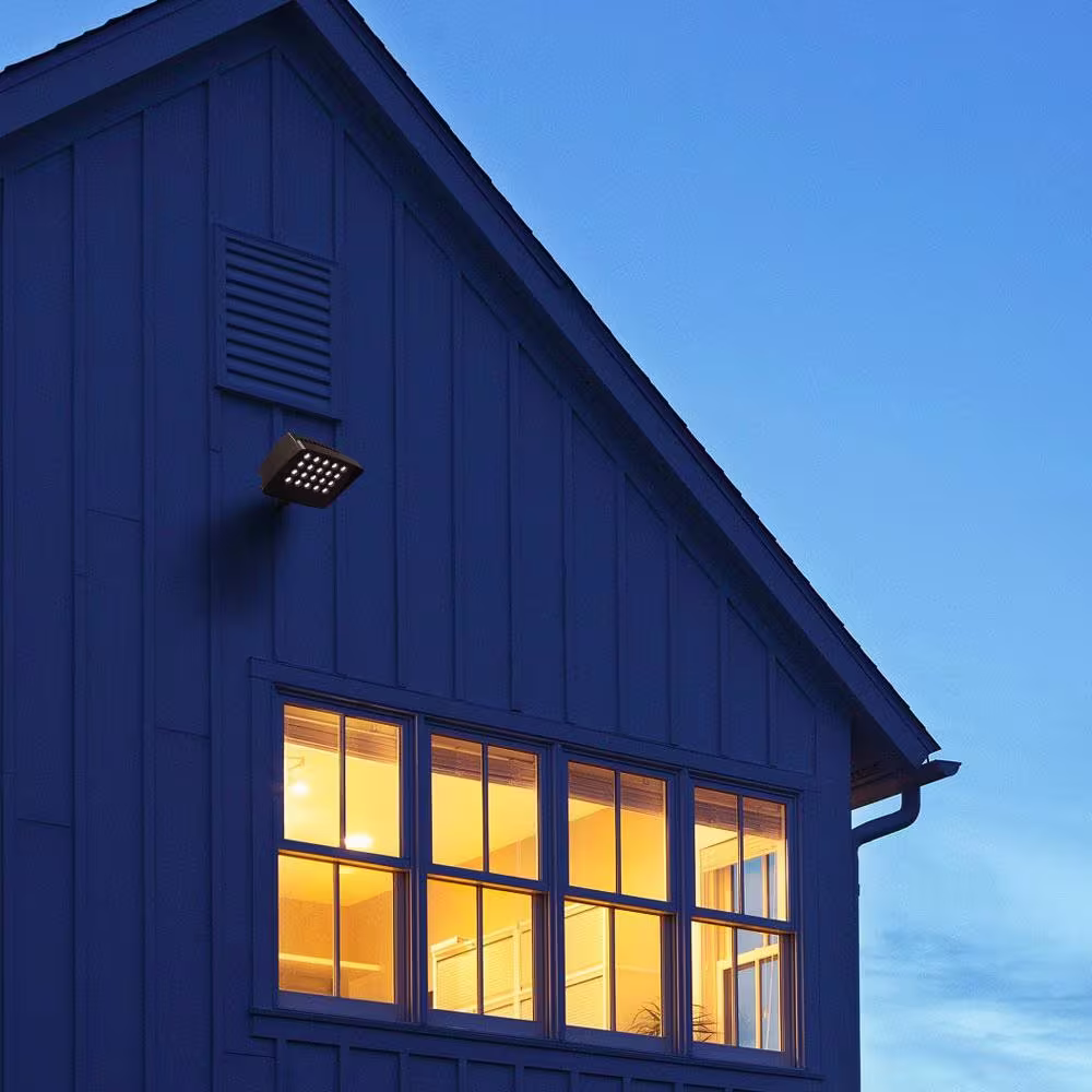 Commercial Electric 250W Equivalent Integrated LED Bronze Outdoor High Output Flood Light, 9500 Lumens, 4000K, Dusk-to-Dawn