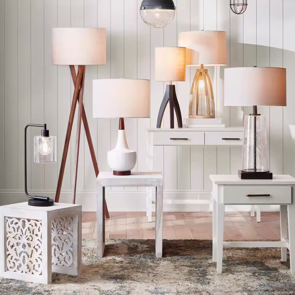 Adesso Brooklyn 63 in. Walnut Floor Lamp