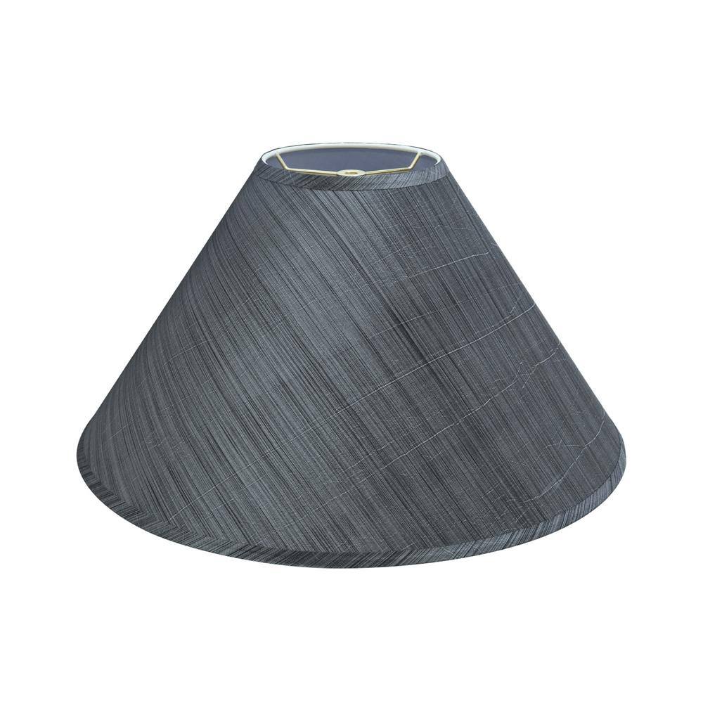 Aspen Creative Corporation 19 in. x 12 in. Grey and Black and Striped Pattern Hardback Empire Lamp Shade
