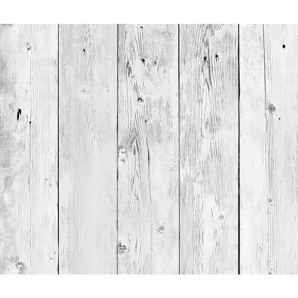 Home Decor Line White Wood Peel and Stick Backsplash Wall Decal