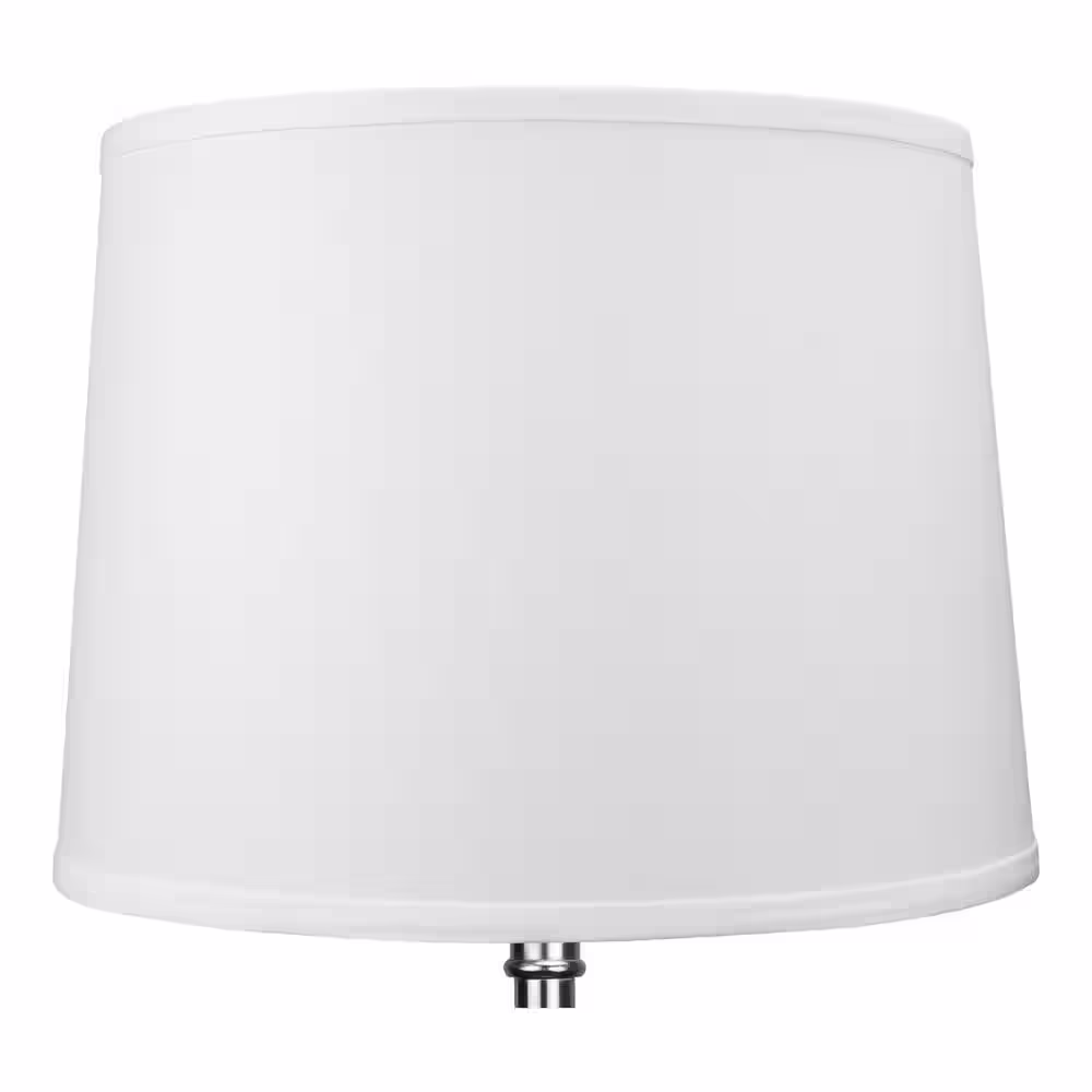 FenchelShades.com 14 in. Top Diameter x 16 in. Bottom Diameter x 12 in. Slant Linen White Empire Lamp Shade