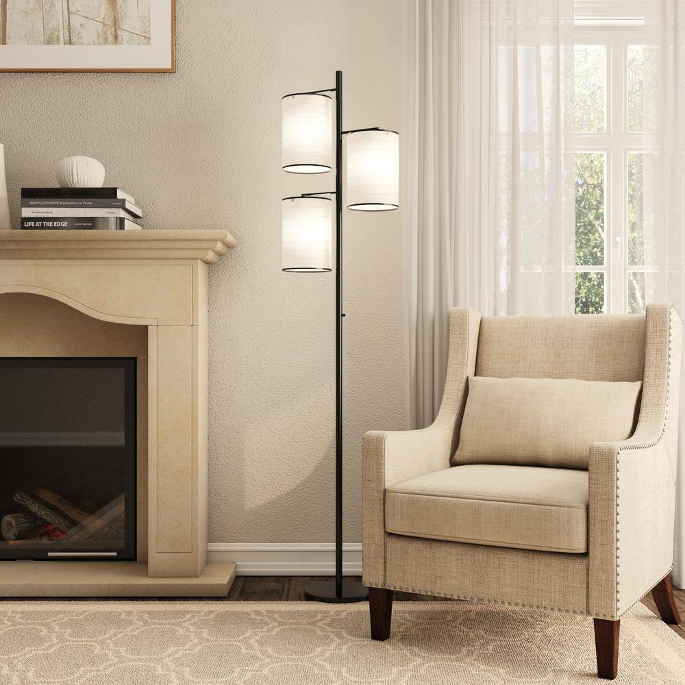 Adesso Bellows 74 in. Antique Bronze Floor Lamp