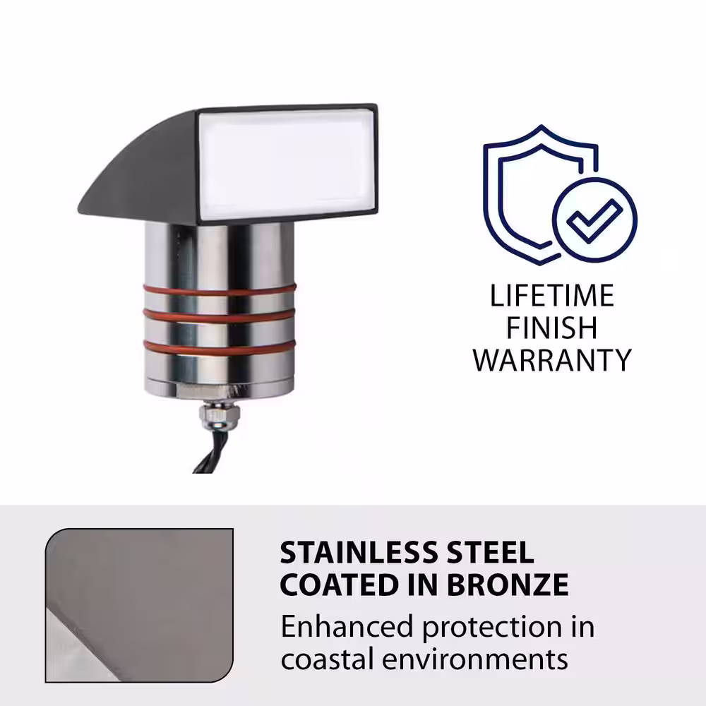 None Inground Indicator Light Low-Voltage Bronze LED with 3000K Color Temp